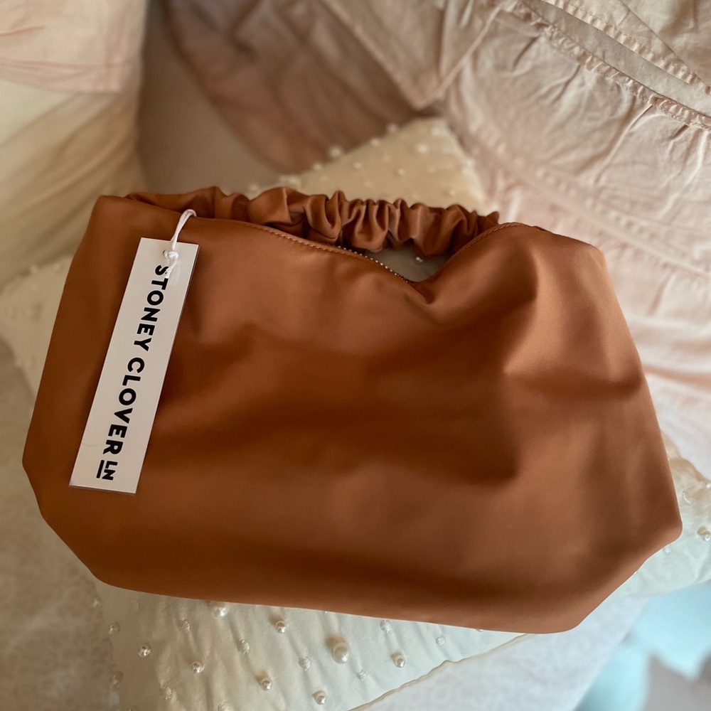Stoney Clover Lane Scrunch Handle Bag in Camel